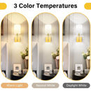 NORDIC HYGGE 14.5 INCH BATTERY OPERATED WALL SCONCES SET OF 2 - GOLD WHITE - Like New