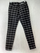 GINGTTO MEN'S SKINNY FIT PLAID PANTS - SIZE: MEN 32 - BLACK AND WHITE PLAID - Brand New