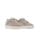 LWV95 Reebok Women's Club C 85 Sneaker, Gritty Grey/Sportbeige/Green, Size 8.5 - Like New