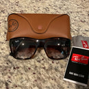 RAY BAN RB4194 SUNGLASSES TORTOISE FRAMES BROWN GRADIENT LENS 53-17-140 2N - Like New