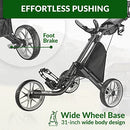CADDYTEK GOLF CADDYLITE EZ FOLD V8 3-WHEEL PUSH CART - BLACK - Like New