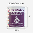 Firesol 12 Pack Gel Fuel Cans for Fire Bowl, Fireplace, Tabletop Bowls - Brand New
