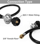 DOZYANT OZYANT PROPANE REGULATOR HOSE UNIVERSAL GRILL REGULATOR BLACK - Like New