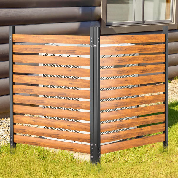 GREENER Privacy Screens 2PCS 38" W x 42" H No Dig Privacy Fence Screen Wood - Like New