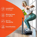 LIFEPRO VIBRATION PLATE EXERCISE MACHINE WITH WAIST-LEVEL BARK GRAY - Like New