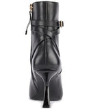 KL443438 KARL LAGERFELD WOMEN'S KARLY POINTED TOE HEELED ANKLE BOOTIE BLACK 6 - Like New