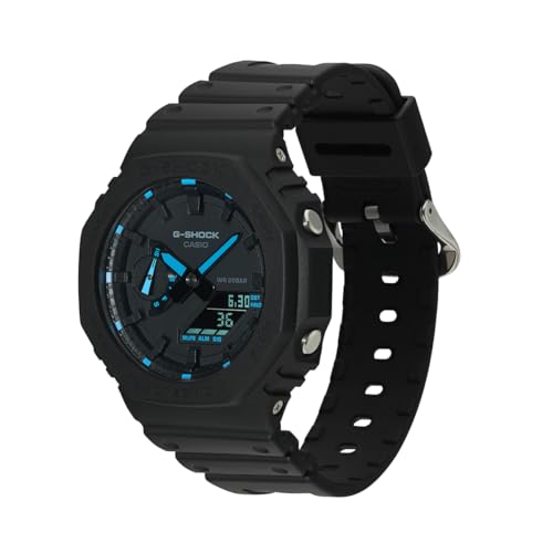 CASIO GA-2100-1A2ER BLUE RESIN DIGITAL QUARTZ MAN WATCH STAINLESS STEEL/BLUE - Brand New