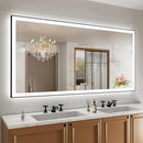 AMORHO 72"X 36" LED BATHROOM MIRROR BLACK FRAME LIGHT BACKLIT L001B18191 - BLACK - Like New