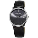FREDERIQUE CONSTANT SLIM LINE MENS WATCH, 37mm, FC-220NG4S6, Black/Silver - Like New