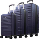 UNISEX AMERICAN DREAMLINER 3 PIECE SET ROLLING LUGGAGE XQAL0004-410 - NAVY - Brand New