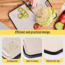 FWJUNHUYC Wheat Straw PP304 Stainless Steel Cutting Board Food Grade - Brand New