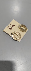 THE SAK SMALL CUT OUT HOOP EARRINGS - GOLD - Brand New