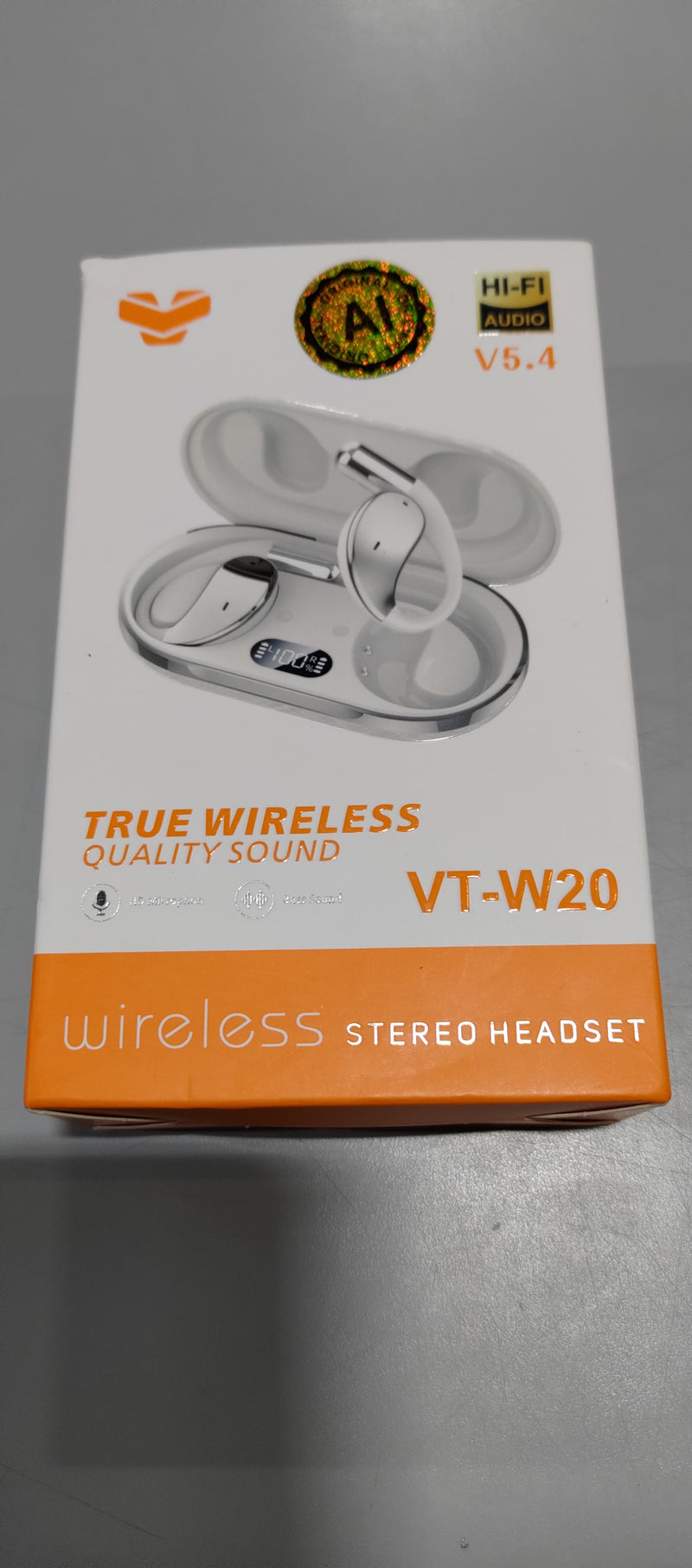 GENERIC VT-W20 BONE CONDUCTION BLUETOOTH EARPHONES WITH MIC - BLACK - Like New