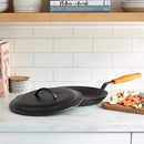 LODGED PRE-SEASONED CAST IRON LID REPLACEMENT SKILLET COVER 12 INCHES - BLACK - Like New