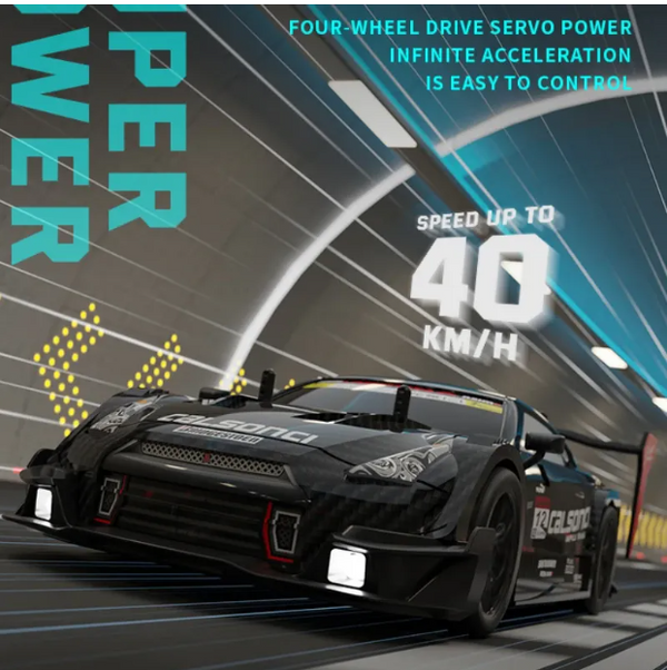 RC DRIFT CAR 1:16 35KM/H 4WD HIGH SPEED DRIFT TWO TYPES SIMULATED CARS - BLACK - Like New