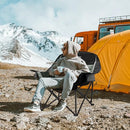 YOUTANIC OVERSIZED CAMPING CHAIR PORTABLE FOLDING CAMPING CHAIRS - BLACK/GRAY - Like New