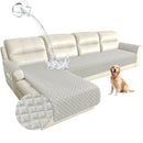 Arfntevss Waterproof L Shape Sectional Couch Covers Washable Velvet - Light Gray - Brand New