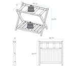Casual Home Luggage Rack with Shelf, Natural - Like New
