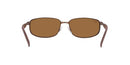 RAY-BAN SUNGLASSES POLISHED BROWN METAL BROWN POLARIZED LENSES 61-16-130 3P - Like New