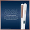 CONAIR DOUBLE CERAMIC FLAT IRON, 1-INCH DIGITAL FLAT IRON CS224 - WHITE - Like New