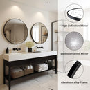 SUNNIRY ROUND MIRROR 30 INCH LARGE ROUND MIRROR S2023MAY1030RB - BLACK - Like New