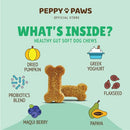 PEPPY PAWS HEALTHY GUT SOFT DOG CHEWS (120 CHEWS) - BLACK/PINK - Brand New