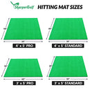 SharperGolf Premium Quality Golf Practice Hitting Mat, 3 Alignment - Green - Like New