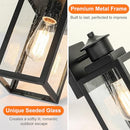 BESLOWE OUTDOOR WALL LIGHTS EXTERIOR LIGHTING FIXTURES WALL MOUNT 2-PACK - BLACK - Like New