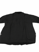 THE WARMY OVERSIZED LAPEL BUTTON SHIRT DRESS - SIZE: WOMEN XL - BLACK - Like New