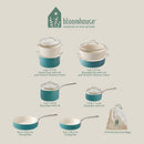 Bloombhouse 12 Piece Aluminum Pots and Pans Cookware Set w/ Non-toxic Ceramic - Like New