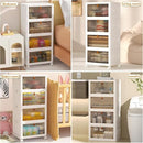 YFXCVSL 4 TIER PLASTIC STORAGE BINS WITH LID 24QT, STACKABLE,ROLLING, - WHITE - Brand New