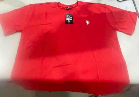 BLACK HORSE CLUB MEN'S CREW SHIRT - SIZE: MEN XL - RED - Like New