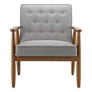 Ball & Cast Tufted Fabric Accent Chair 27.5"W x 29.8"D x 33.25"H Grey/set of 1 - Like New