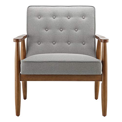 Ball & Cast Tufted Fabric Accent Chair 27.5"W x 29.8"D x 33.25"H Grey/set of 1 - Like New