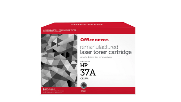 OFFICE DEPOT REMANUFACTURED BLACK TONER CARTRIDGE REPLACEMENT FOR HP 37A - BLACK - Brand New