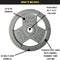 HULKFIT 1" CAST IRON WEIGHT PLATE MULTI-GRIP COATED BARBELLS 45 Pounds - GRAY - Like New
