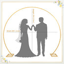 Suuwoee 8FT Balloon Arch Stand Round Backdrop Stand Circle Wedding Arch - Gold - Like New