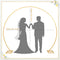 Suuwoee 8FT Balloon Arch Stand Round Backdrop Stand Circle Wedding Arch - Gold - Like New