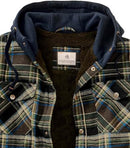 LEGENDARY WHITETAILS MEN'S HOODED SHIRT UNION PLAID MEDIUM - Brand New