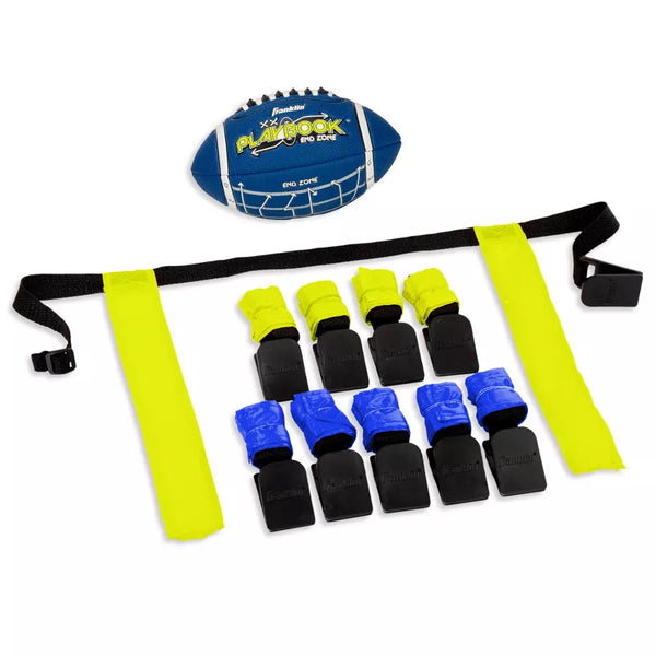 FRANKLIN SPORTS 10 PLAYER FLAG FOOTBALL SET - YELLOW/BLUE - Brand New