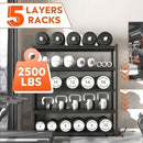 HOWZONE HEAVY DUTY STORAGE SHELVES 2000LBS ADJUSTABLE 5 TIER METAL - BLACK - Like New