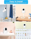 YONVIM 5" 1080P Baby Monitor Video Baby Monitor Camera and Audio BM006C - WHITE Like New