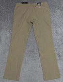GALAXY BY HARVIC SUPER STRETCH PANTS STRAIGHT CASUAL - SIZE: MEN 38/32 - KHAKI - Brand New
