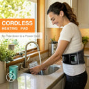 GRAPHENE CORDLESS HEATING PAD WITH MASSAGER BACK FSA ELIGIBLE HSA GIFT - BLACK - Like New