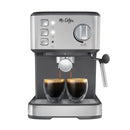 MR. COFFEE COMPACT ESPRESSO MACHINE 15-BAR PUMP AUTOMATIC - STAINLESS STEEL - Brand New