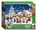 PEANUTS HOLIDAY FRIENDS GATHERING LIGHT UP 500 PIECE JIGSAW PUZZLE LED LIGHTS - Like New