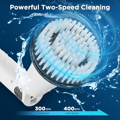 SWTROOM Electric Spin Scrubber, Cleaning Brush Extendable, HK-050 - White/Black Like New