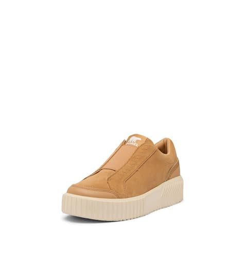 SOREL WOMEN'S ONA AVE SLIP ON SNEAKER, SIZE 9.5 (W7.5), TAWNY BUFF/CHALK - Brand New