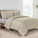 BIBB HOME 300 THREAD COUNT PERCALE WEAVE BEDDING, FULL/QUEEN - MELANGE - Like New