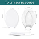 Elongated Toilet Seat, Slow Close Toilet Seat with Cover B09FX41543 - White - Brand New